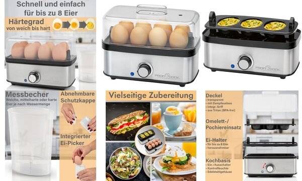 Cuociuova Proficook PC-EK 1275 in acciaio inossidabile-5