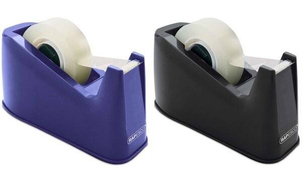 Rapesco PortaRollos per nastro adesivo 19mmx33m - base in gomma non slip - nastro non incluso-0