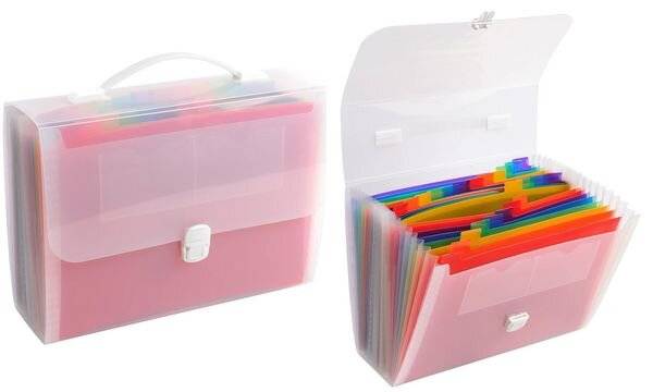 Classificatore valigetta con maniglia - cristallo - 33x29cm - 24 tasche - Exacompta-3