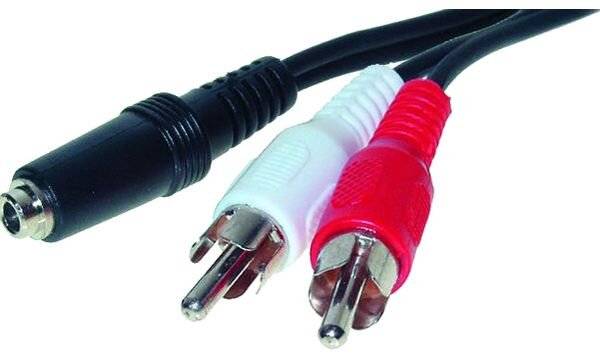 shiverpeaks BASIC-S Audiokabel, 2 x Cinchstecker - 3,5 mm Klinkenkupplung, 0,2 m, stereo, im Polybeutel mit (BS30851)-3