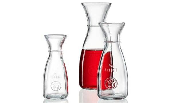 Ritzenhoff & Breker Glaskaraffe "Bordeaux", 500 ml aus Kalk-Soda, spülmaschinenfest, mit Füllstrich - 6 Stück (818956)-0