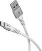 Goobay Cavo tessile USB-C™ a USB-A supermorbido con connettori in metallo, 0,5 m, bianco 0.5 m cavo di connessione elega