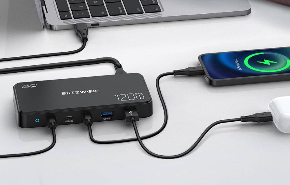 Immagine premio per Blitzwolf - BW-i100 - Netzladegerät Blitzwolf BW-i100 5-in-1 120 W