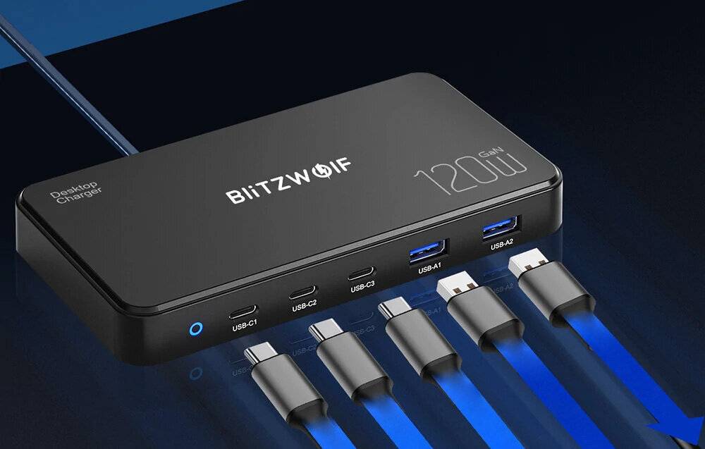 Blitzwolf - BW-i100 - Netzladegerät Blitzwolf BW-i100 5-in-1 120 W-2