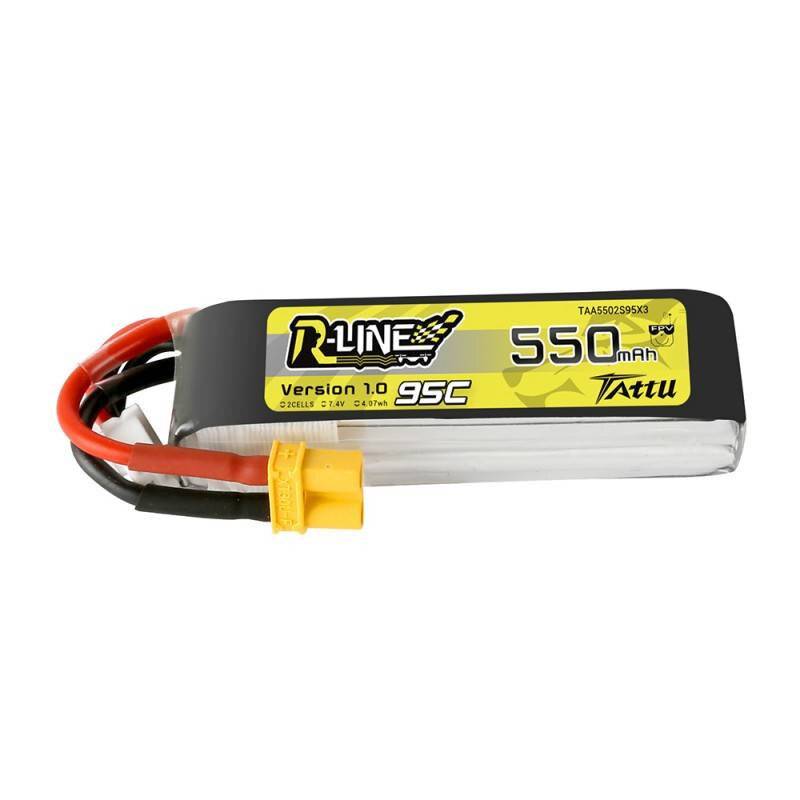 Tattu - TAA5502S95XT3 - Batteria Tattu R-Line 550 mAh 7,4 V 95C 2S1P XT30-2