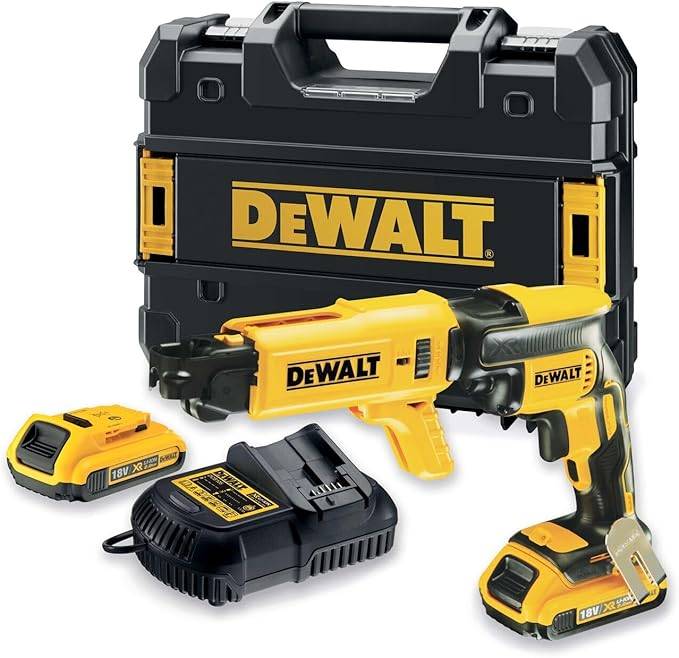 Avvitatore cartongesso DeWalt 18V 4.400 RPM con batterie e caricatore viti DCF620D2K-0