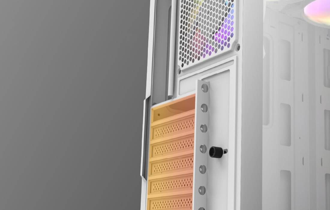 DARKFLASH - DK151 white - Darkflash DK151 LED-Case per PC (bianco) + 3 RGB-Ventola-3