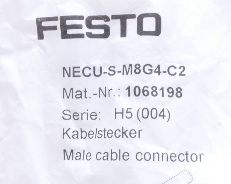 FESTO Spina 1068198 NECU-S-M8G4-C2 30 V DC/AC (max) 1 pz.-4