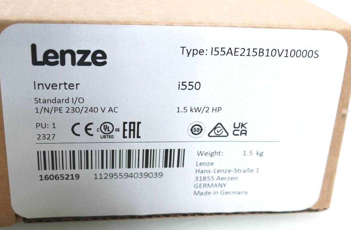 Lenze i550 Wandler I55AE215B10V10000S | 1.5 kW/2 HP | 16065219-1
