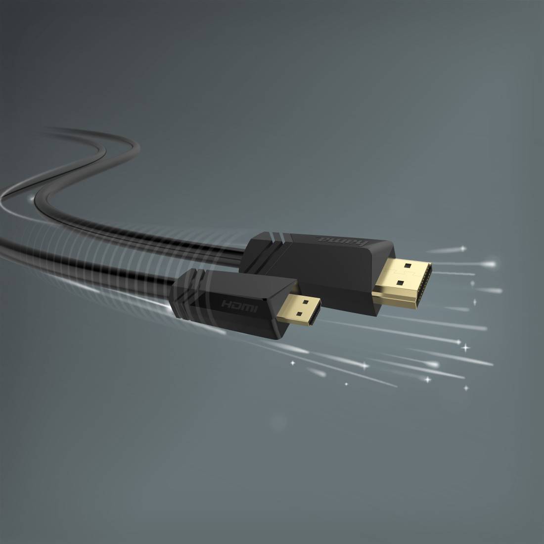 Hama Cavo High-Speed Hdmi Type-A Plug Type-D Plug Micro Ethernet 1.5mt-3