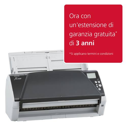 Ricoh fi-7480 Scanner ADF 600 x 600 DPI A3 Grigio, Bianco (PA03710-B001)-0