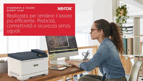 Xerox C320 A4 33 ppm Stampante fronte/retro wireless PS3 PCL5e/6 2 vassoi Totale 251 fogli (C320V_DNI)-0
