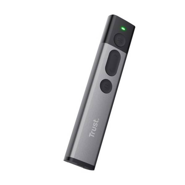 Trust Kazun puntatore wireless RF Alluminio, Nero (23333)