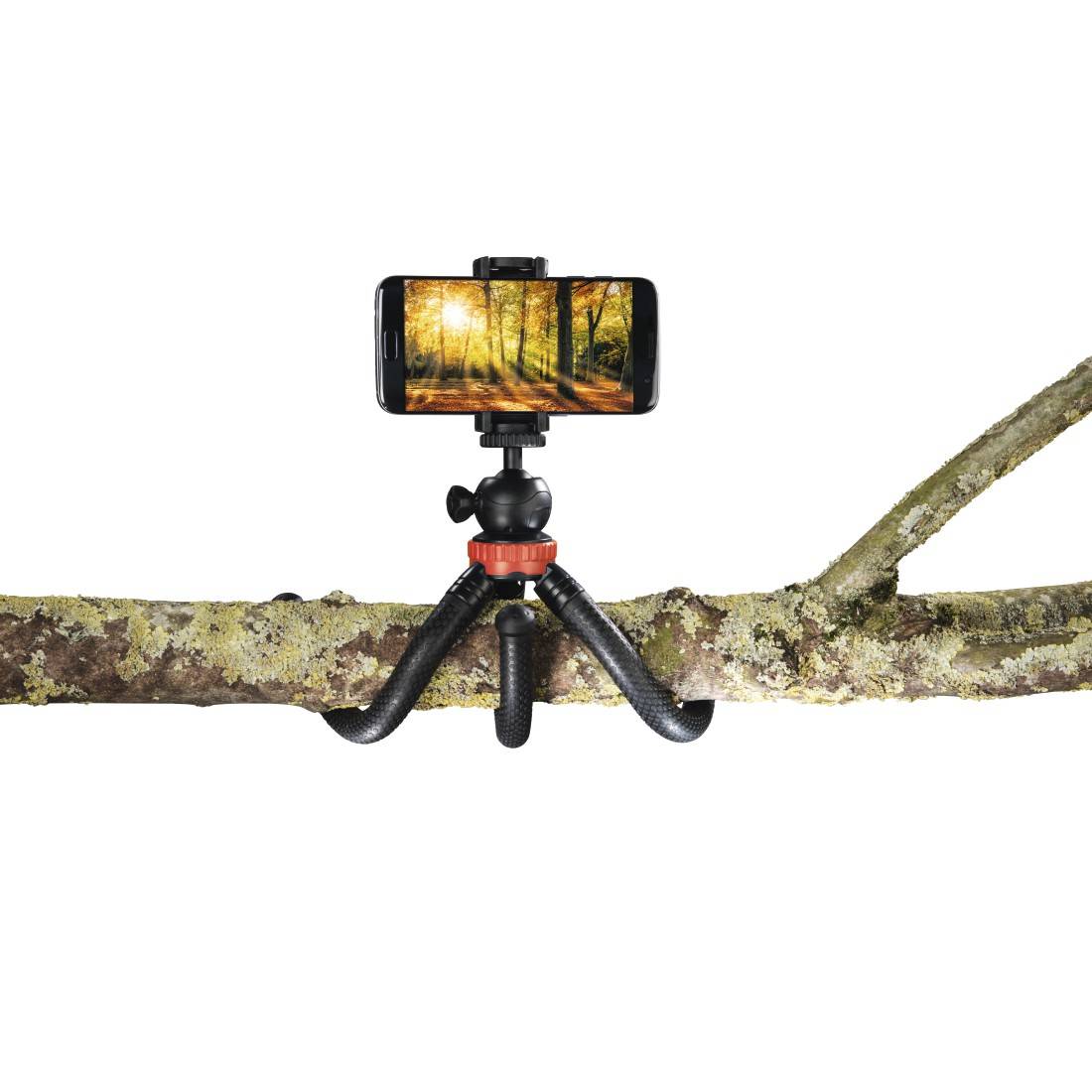 Hama FlexPro treppiede Smartphone/fotocamera di azione 3 gamba/gambe Nero, Rosso (Hama Stativ FlexPro fÃÂ¼r Smartphone,-1