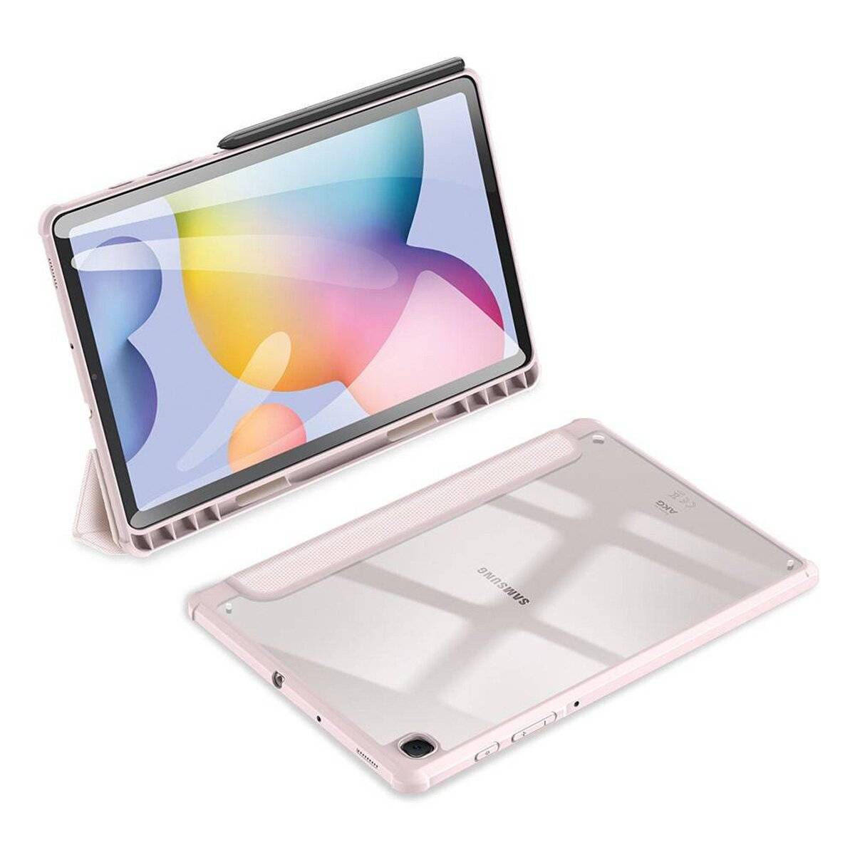 Custodia per tablet Dux Ducis Toby con funzione di supporto compatibile con Samsung Galaxy Tab A11 rosa-1