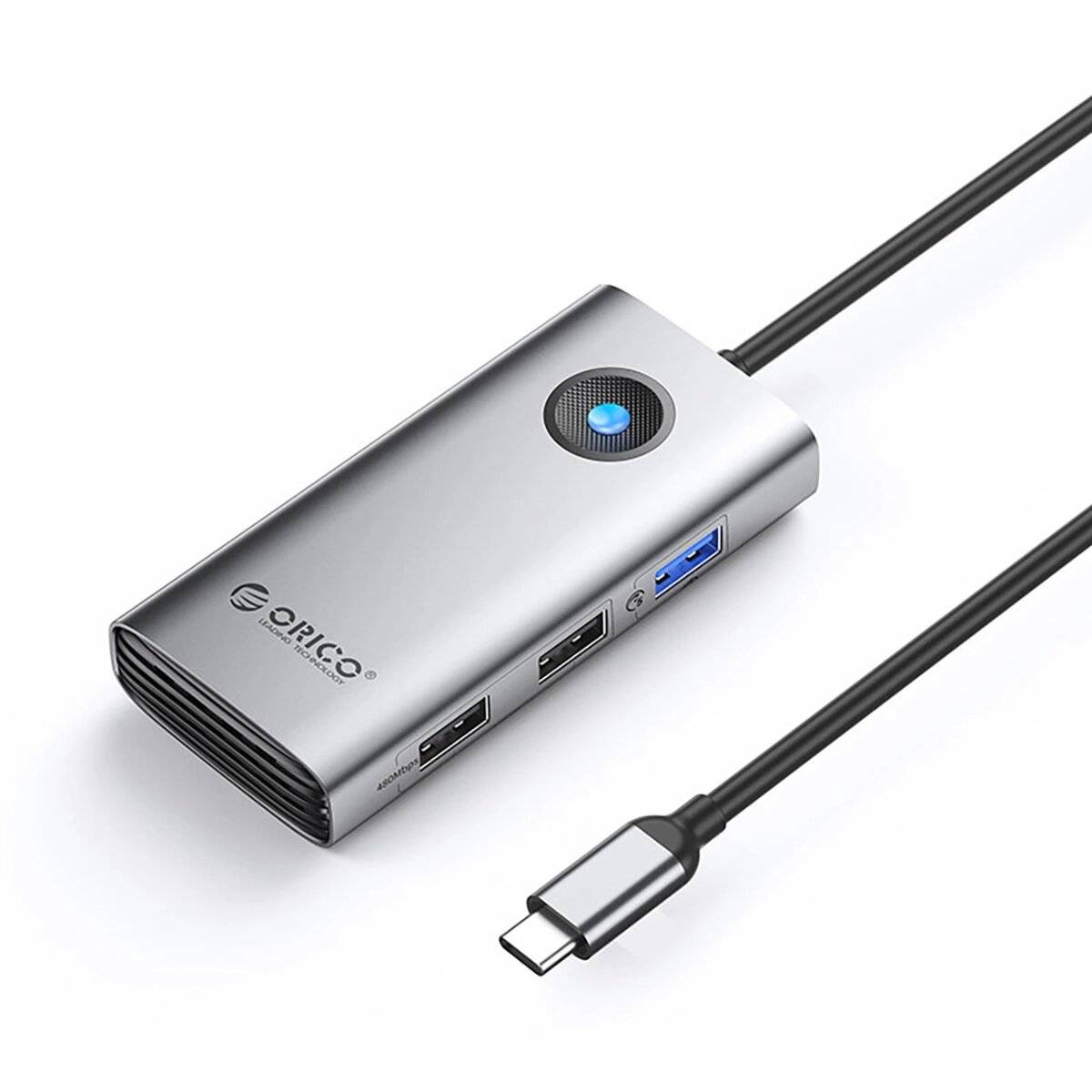 Stazione di docking ORICO PW11-5P USB-C Hub con HDMI, USB-A e USB-C, grigio-0