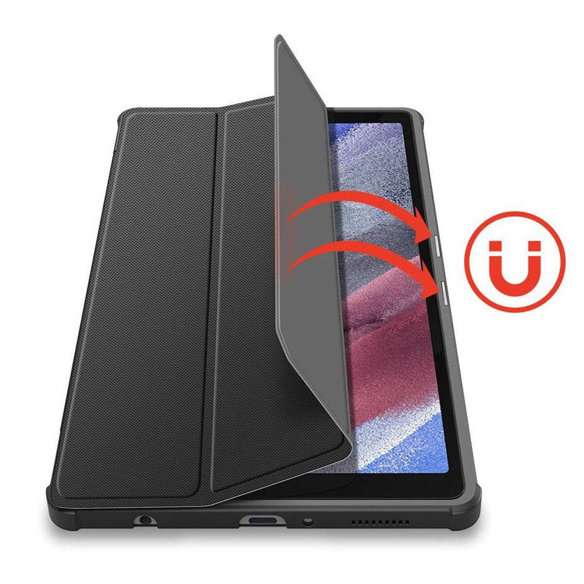 Custodia protettiva Dux Ducis Toby per tablet compatibile con Samsung Galaxy Tab S10 FE+, nera-2