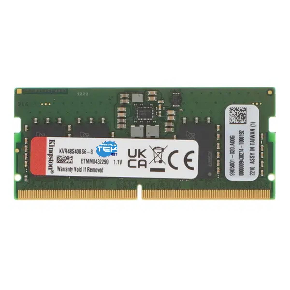 Kingston Memoria Ram Ddr3 1gb Pc3-10600 Cl9 204-pin Dimm 1,5v Notebook Laptop-0