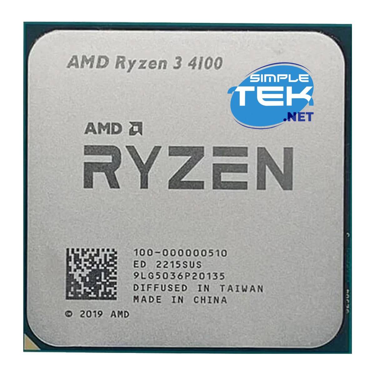 Amd Ryzen 3 4100 Processore Cpu Am4 Senza Gpu Integrata Scheda Video 4c/8t-2