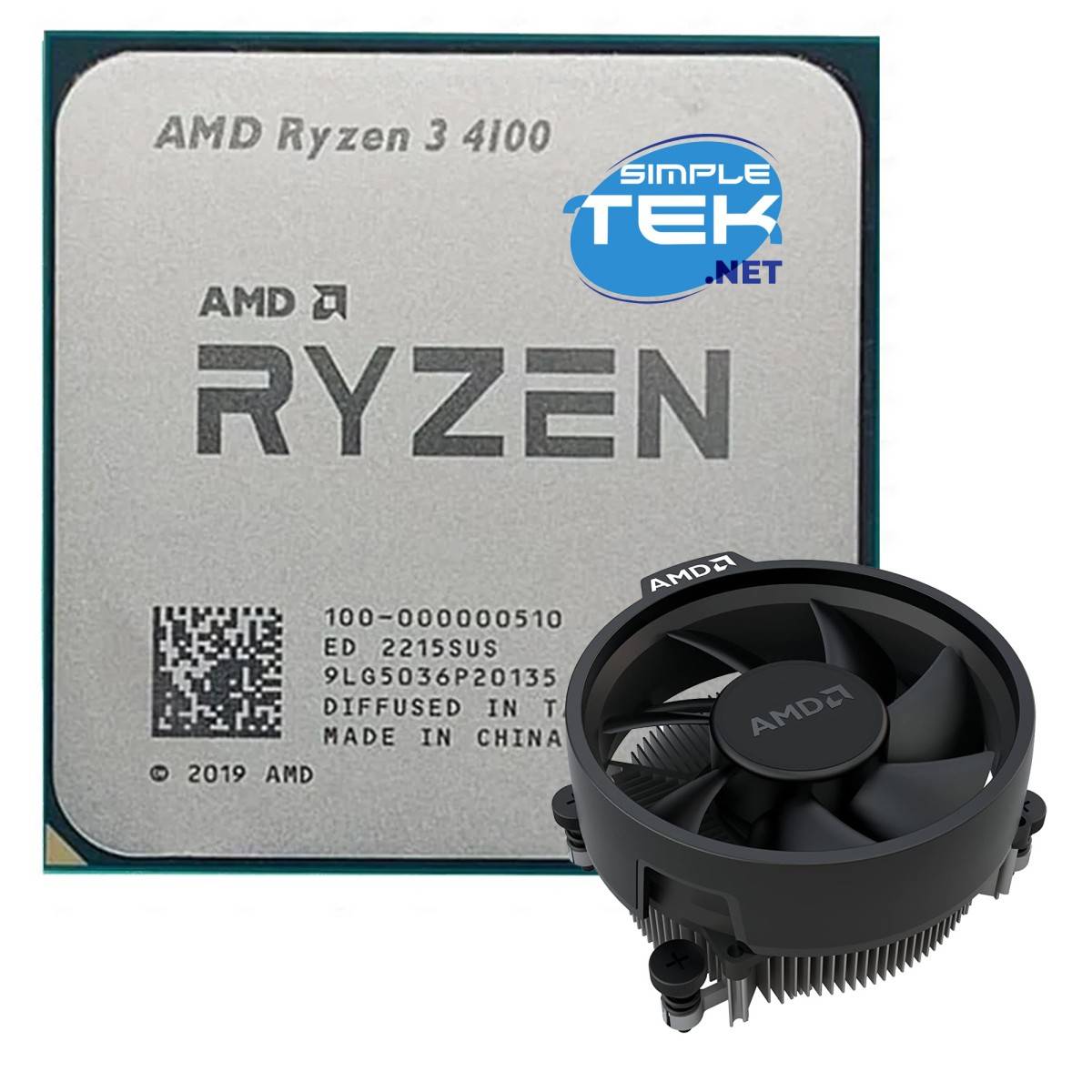 Amd Ryzen 3 4100 Processore Cpu Am4 Senza Gpu Integrata Scheda Video 4c/8t-0