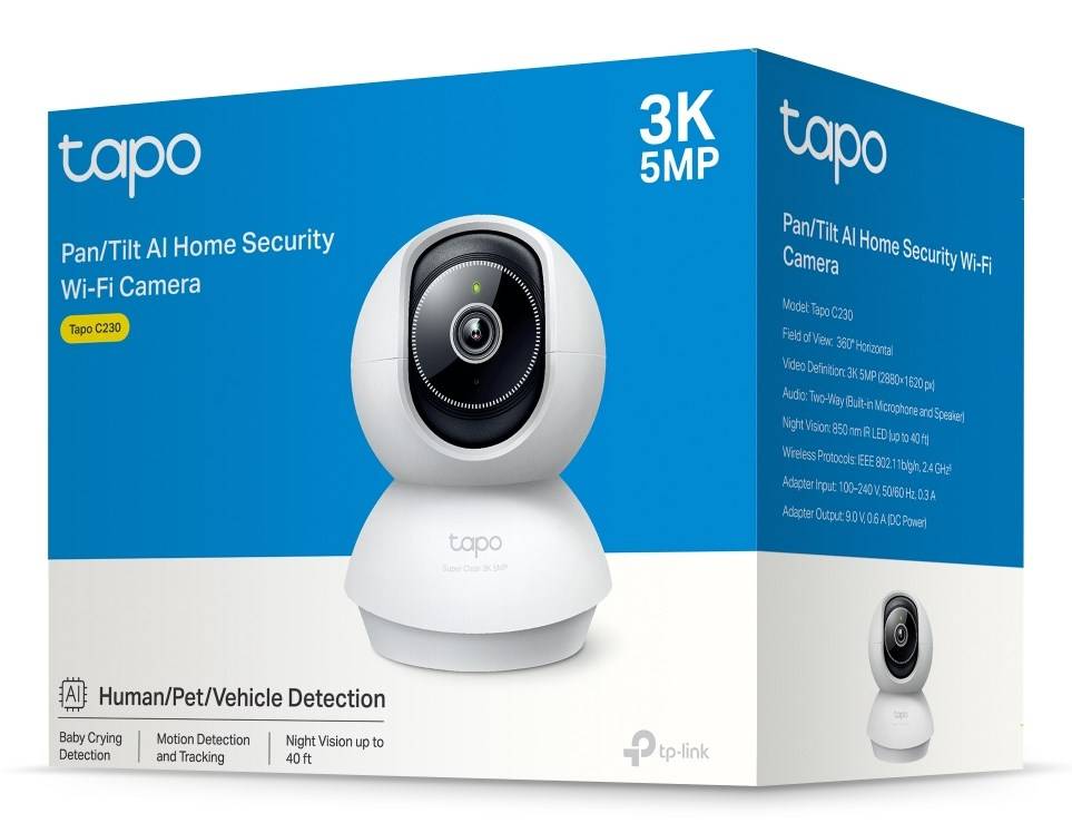 TP-Link Tapo C230 Lampadina Telecamera di sicurezza IP Interno 2880 x 1620 Pixel Soffitto/Scrivania-2