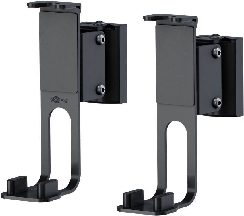 Goobay Lautsprecher-Wandhalterung One Sound Flex, schwarz - 2 Stück, kompatibel mit dem Sonos One und Sonos One SL,...