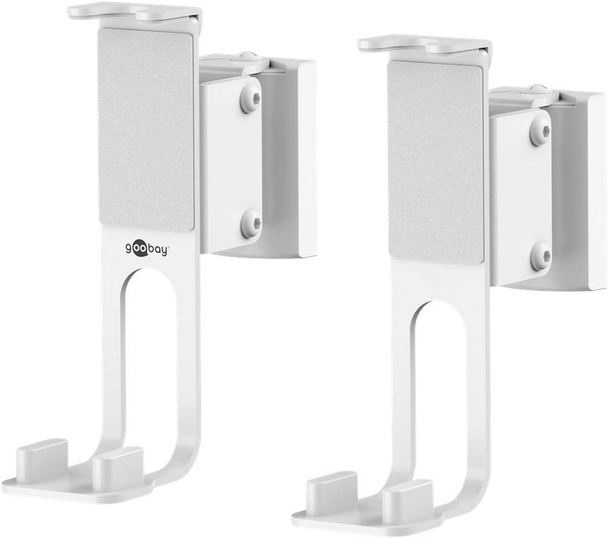 Goobay Supporto a parete per altoparlanti One Sound Flex compatibili con Sonos One e Sonos One SL, 2 pezzi, bianco