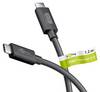 Goobay Cavo USB-C™ certificato, USB4™ version 2.0, 240 W, 80 Gbit/s, PD, 1,2 m Connettore USB-C™ > Connettore USB-C™
