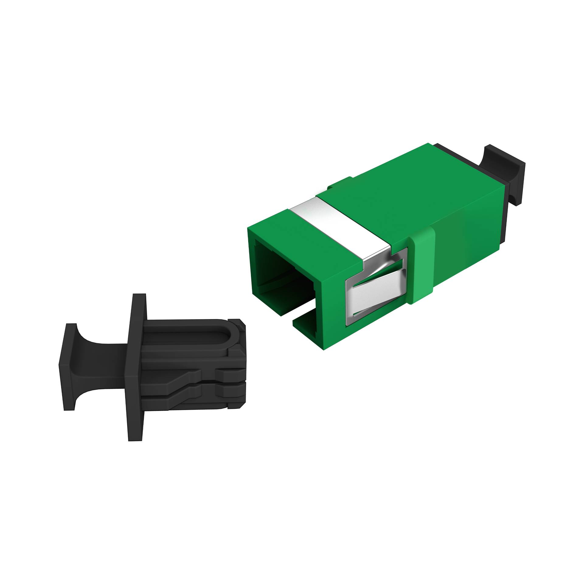 Adattatore a Bussola Keystone SC Simplex Senza Flangia Monomodale OS2 Verde-2