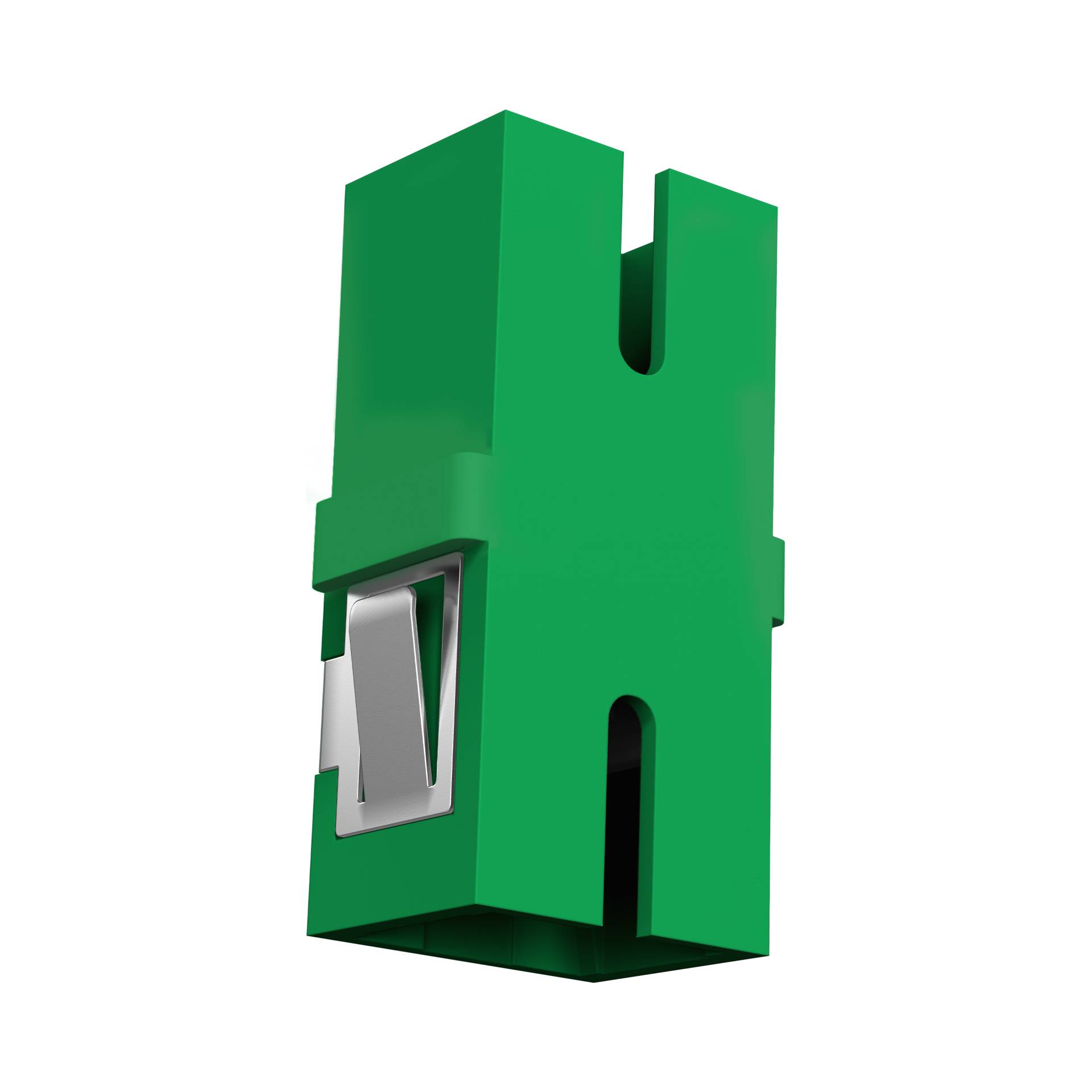 Adattatore a Bussola Keystone SC Simplex Senza Flangia Monomodale OS2 Verde-3