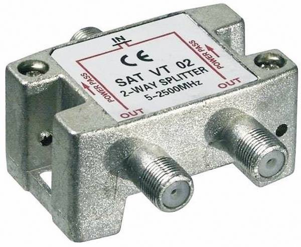 Goobay Distributore SAT, 2 vie 2 per sistemi satellitari 5 MHz - 2400 MHz