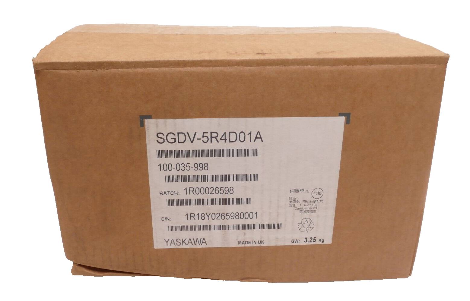 Yaskawa - SGDV-5R4D01A - Yaskawa Electric 100-035-998 Servoantrieb | SGDV-5R4D01A-0