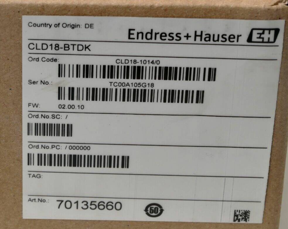 Endress+Hauser - CLD18-BTDK - Endress+Hauser CLD18-BTDK Kompaktes Leitfähigkeitsgerät Smartec CLD18-1014/0-1