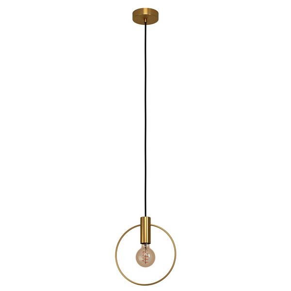 Lampadario A Sospensione Contemporaneo Manizales Acciaio Ottone 1 Luce E27