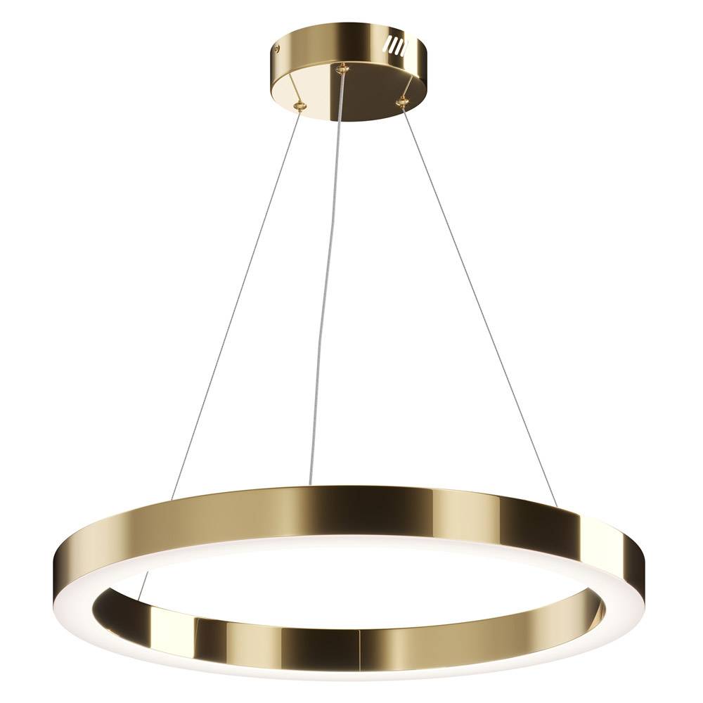 Lampadario A Sospensione Moderno Saturno Acciaio Ottone 1 Luce Led 45W-0