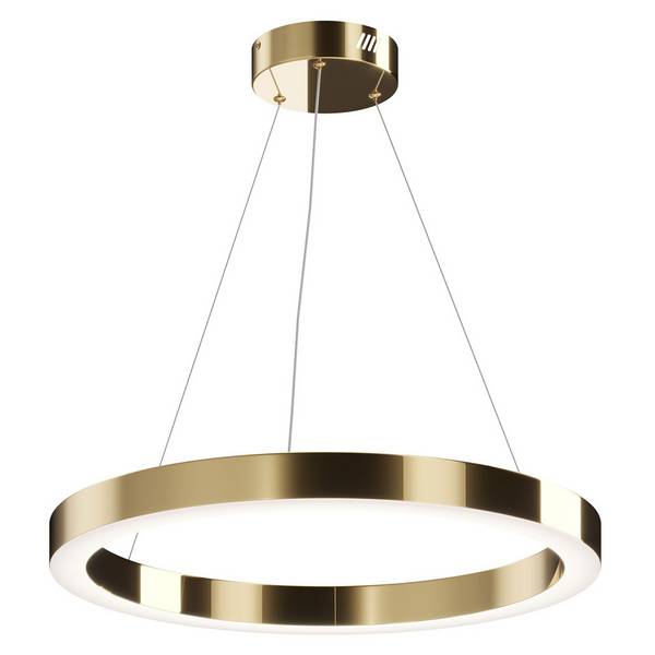 Lampadario A Sospensione Moderno Saturno Acciaio Ottone 1 Luce Led 45W