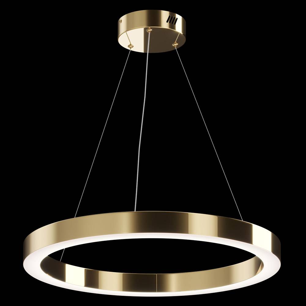 Lampadario A Sospensione Moderno Saturno Acciaio Ottone 1 Luce Led 45W-1