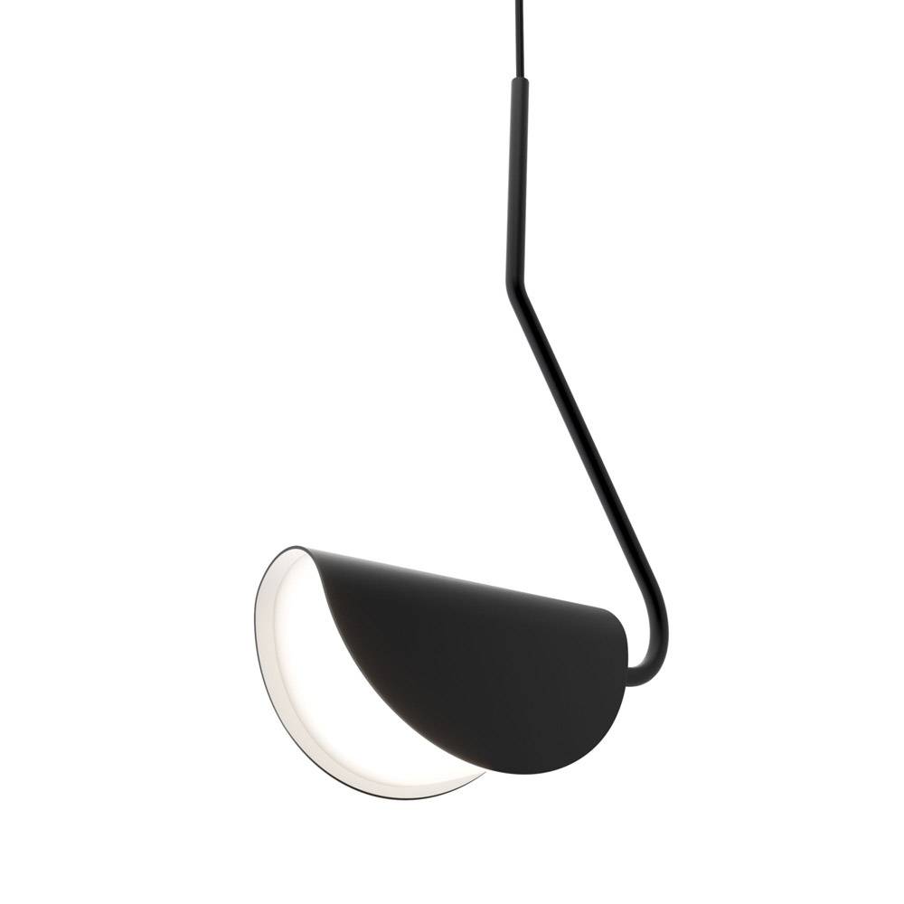 Lampadario A Sospensione Moderno Mollis Metallo Nero Acrilico 1 Luce G9 7W-0