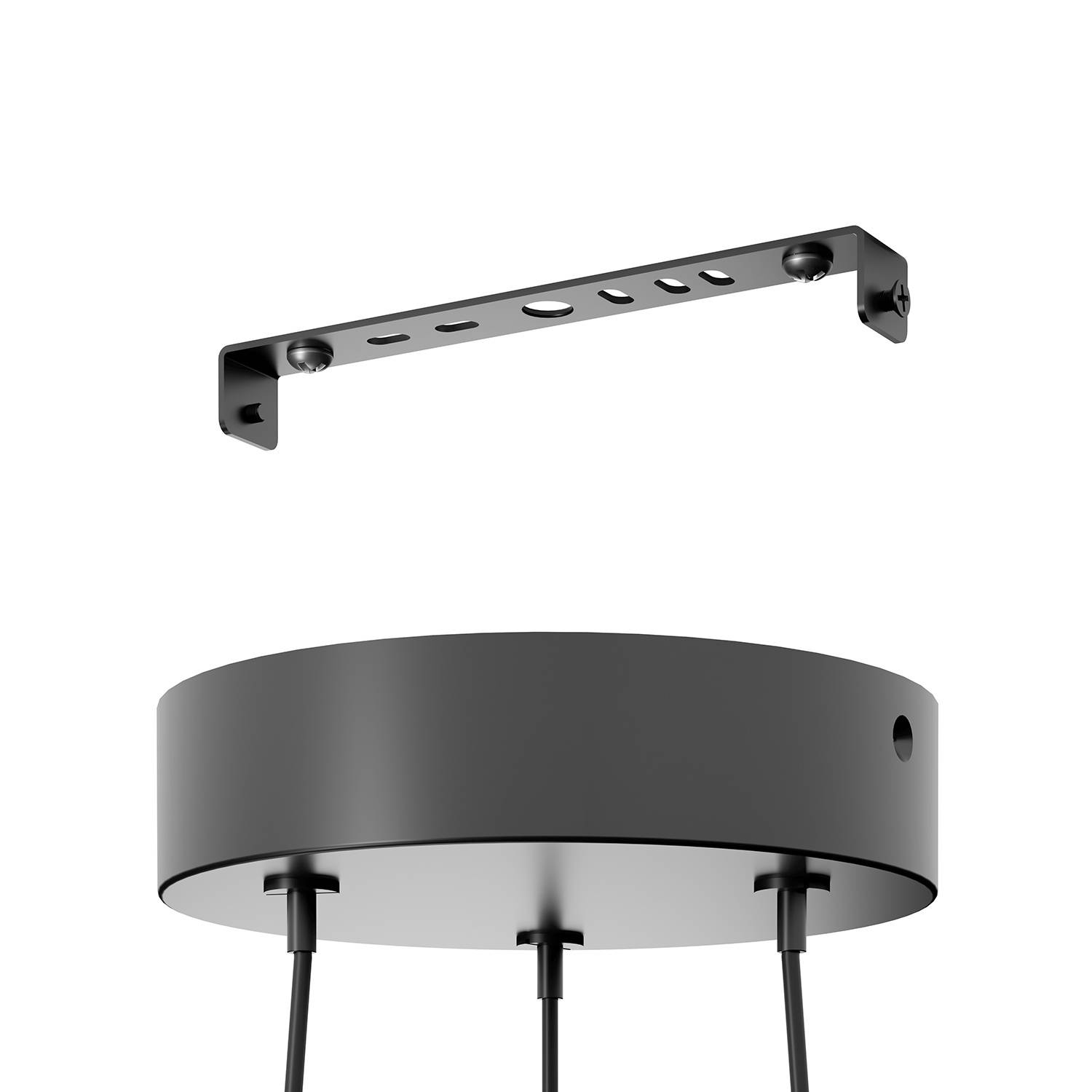 Lampadario A Sospensione Contemporaneo Zillerio-Z Acciaio Nero 2 Luci Led 8W-1
