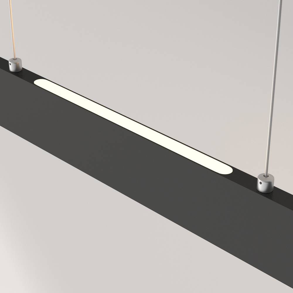 Lampadario A Sospensione Moderno Step Metallo Nero Luce Led Integrato 23W Calda-2