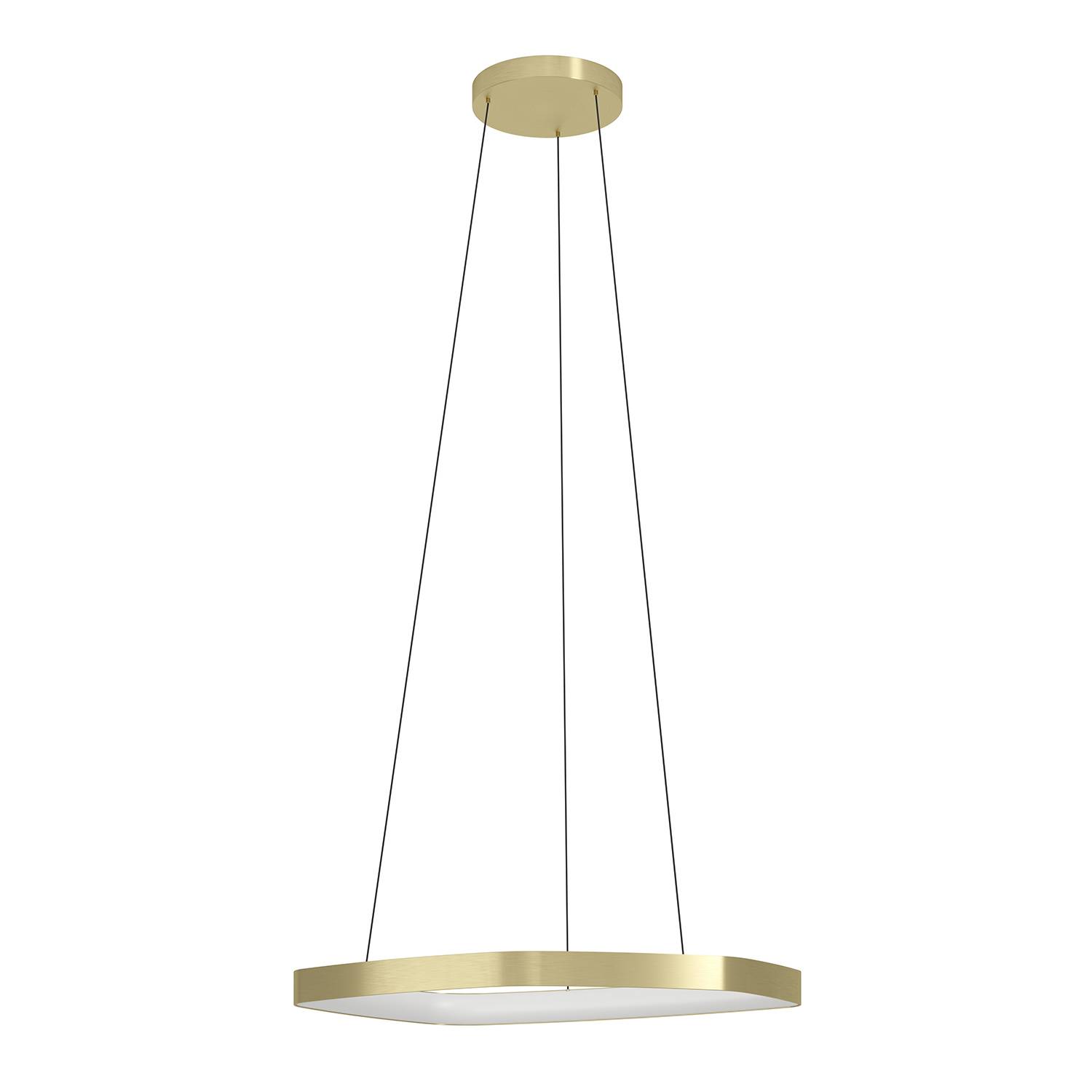 Sospensione Moderna Vallerosa Alluminio Ottone Spazzolato 1 Luce Led 25,2W-0