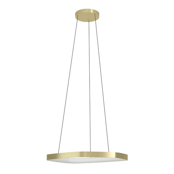 Sospensione Moderna Vallerosa Alluminio Ottone Spazzolato 1 Luce Led 25,2W