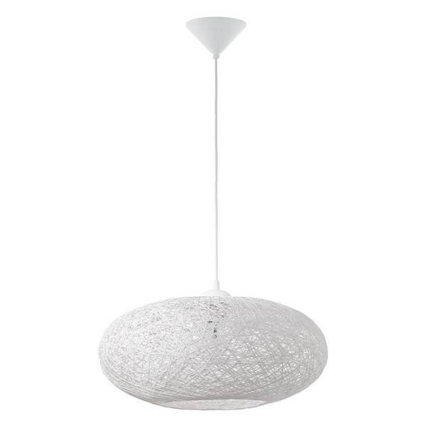 Lampadario A Sospensione Classico Campilo Policarbonato Bianco 1 Luce E27