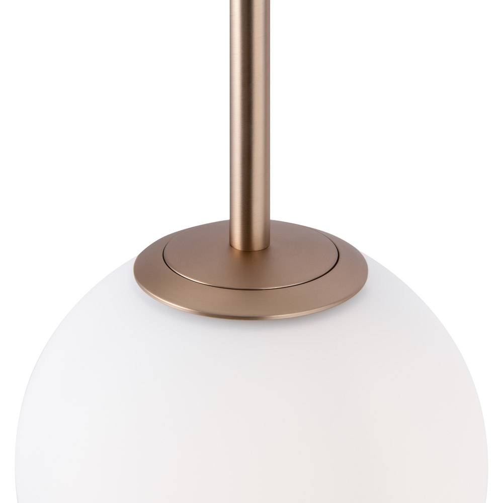 Lampadario Minimal Basic Form In Metallo Bianco E Oro 5 Luci E Diffusori Vetro-3