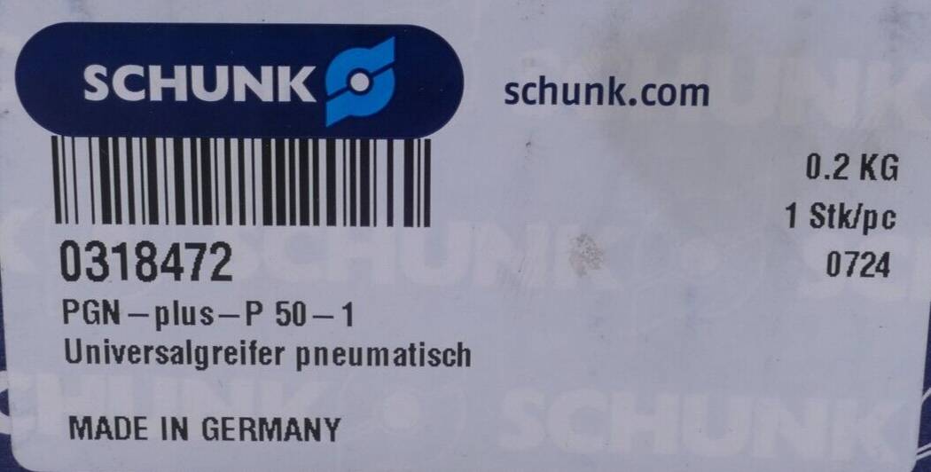 Schunk Universalgreifer pneumatisch PGN-plus-P-50-1 | 0318472-1