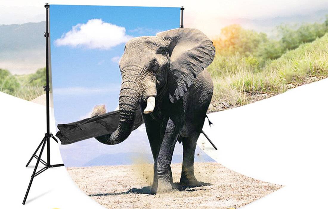 Puluz - DCA0975 - Set/Stativ zur Befestigung eines Fotohintergrunds Puluz 200 x 200 cm DCA0975-1