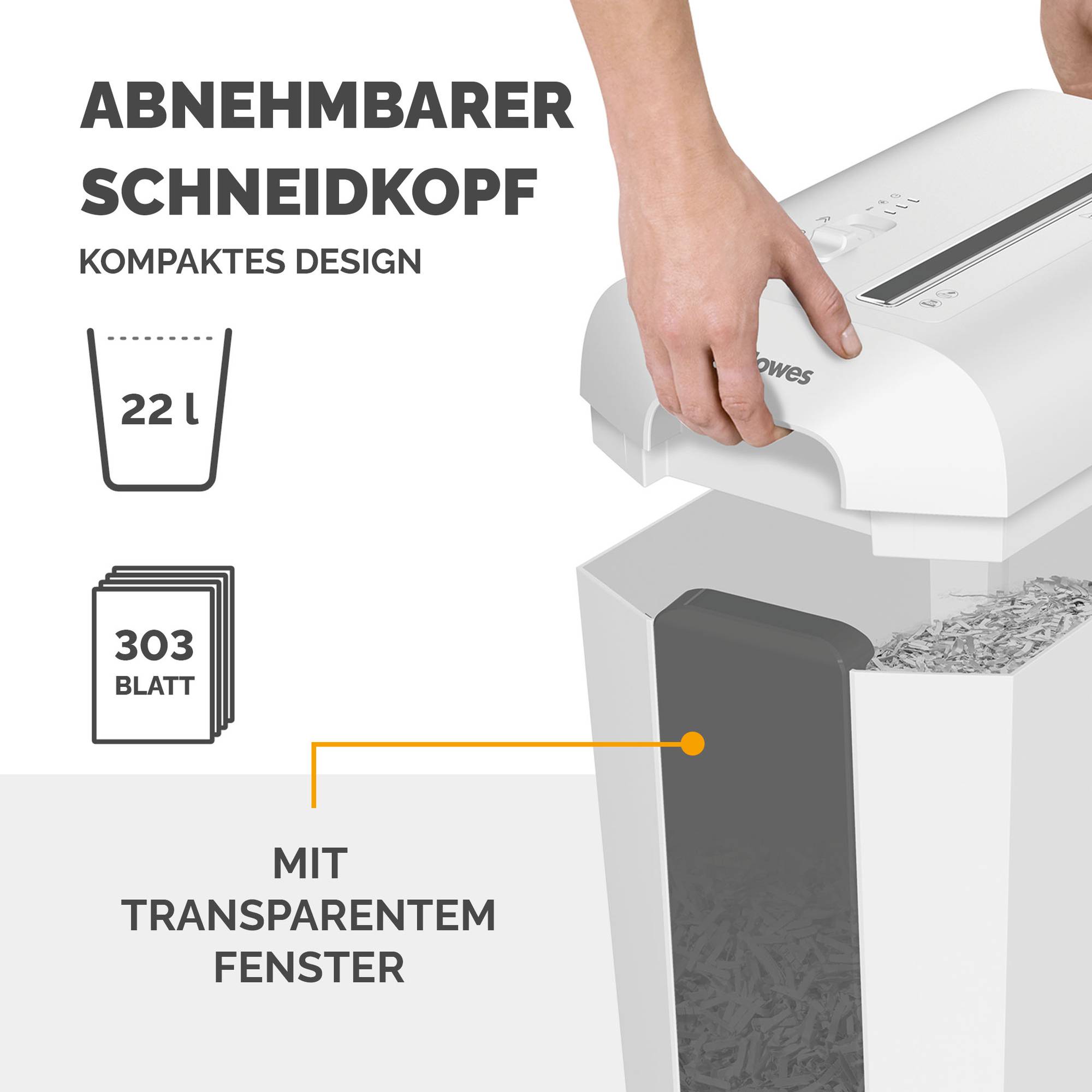 Fellowes Aktenvernichter Powershred LX65 weiss (100110076)-2