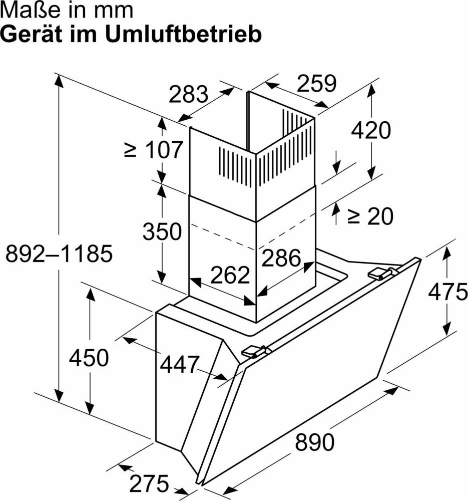 Bosch Serie 8 DWK91LT60 cappa aspirante Cappa aspirante a parete Nero 441 m³/h-3