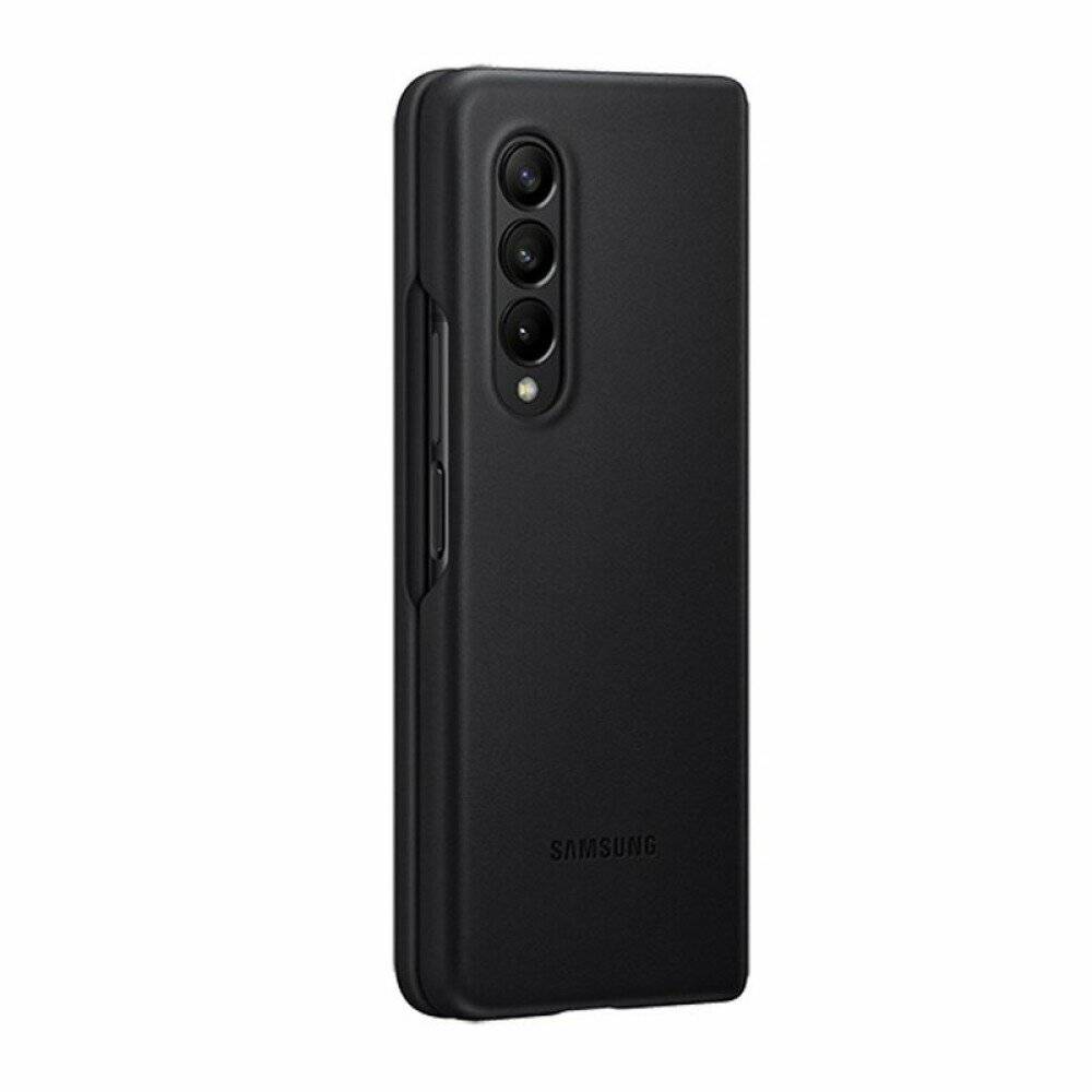 SAMSUNG LEATHER GALAXY Z FOLD4 COVER CUSTODIA IN PELLE NERO-4