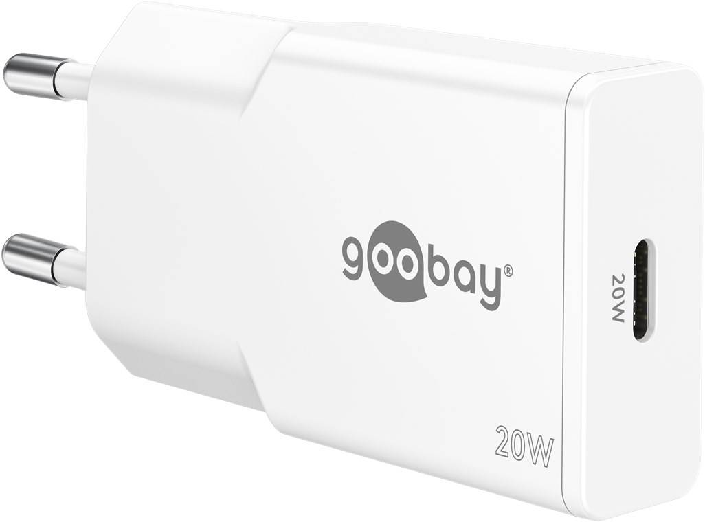 Goobay Caricatore rapido USB-C™ PD GaN Slim (20 W) bianco bianco 1x porta USB-C™ (Power Delivery)-0
